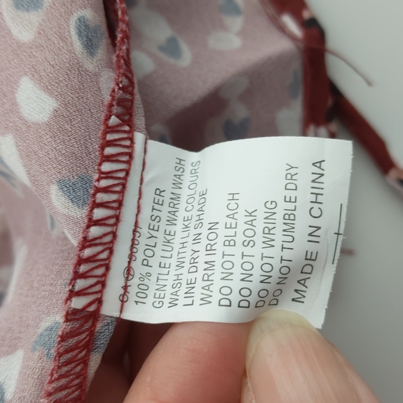 Ava Women's Top Size 8 Maroon Wrap 3/4 Ruffle Sleeves Peplum Tie-up Waist NEW - Picture 12 of 13